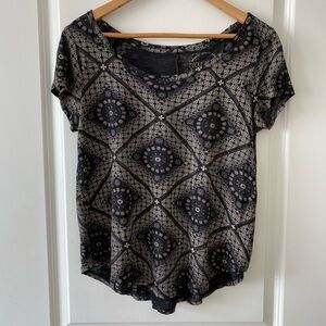 Lucky Brand top size S black/beige